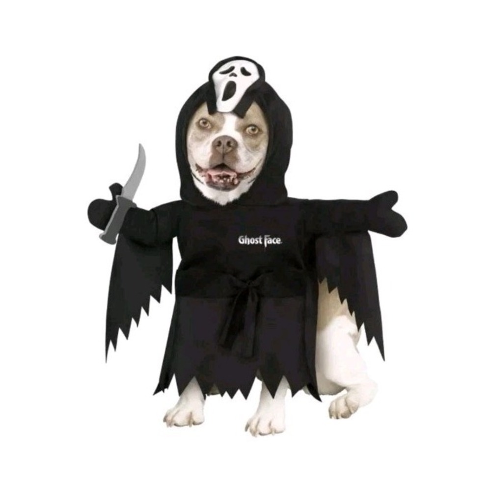 Spirit Halloween Ghost Face Pet Dog Costume Size Medium Scream